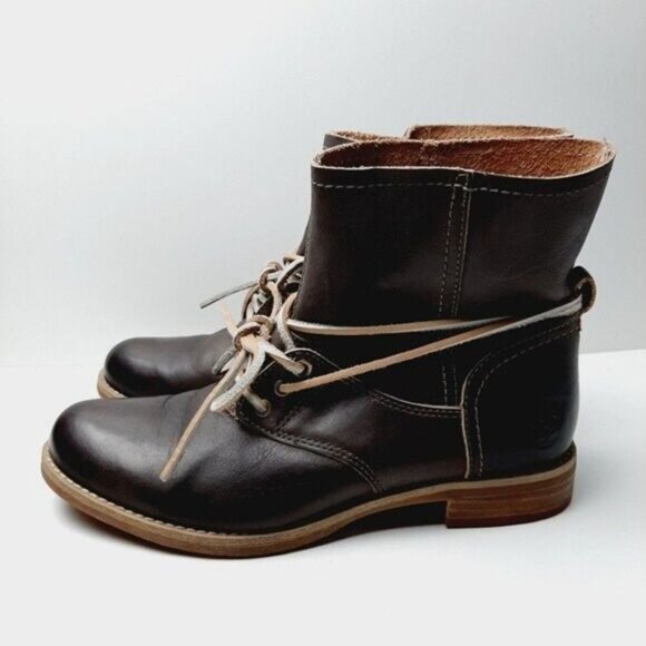 TIMBERLAND / Earthkeepers Savin Hill Brown Leather Lace Up Ankle Boots Sz 8 - Picture 8 of 14